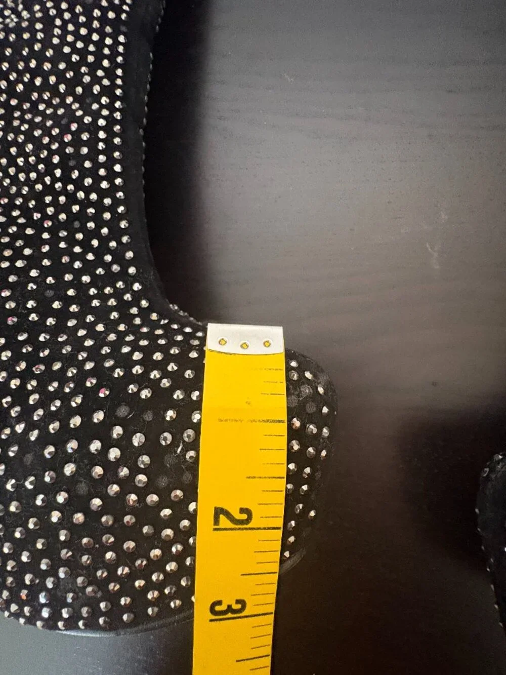 Bella Luna Size 8 Rhinestone Over-the-Knee Platform Stiletto Boots